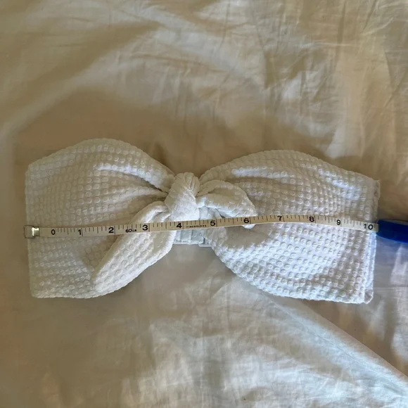 Aerie jacquard tie bikini top size S - Picture 3 of 7